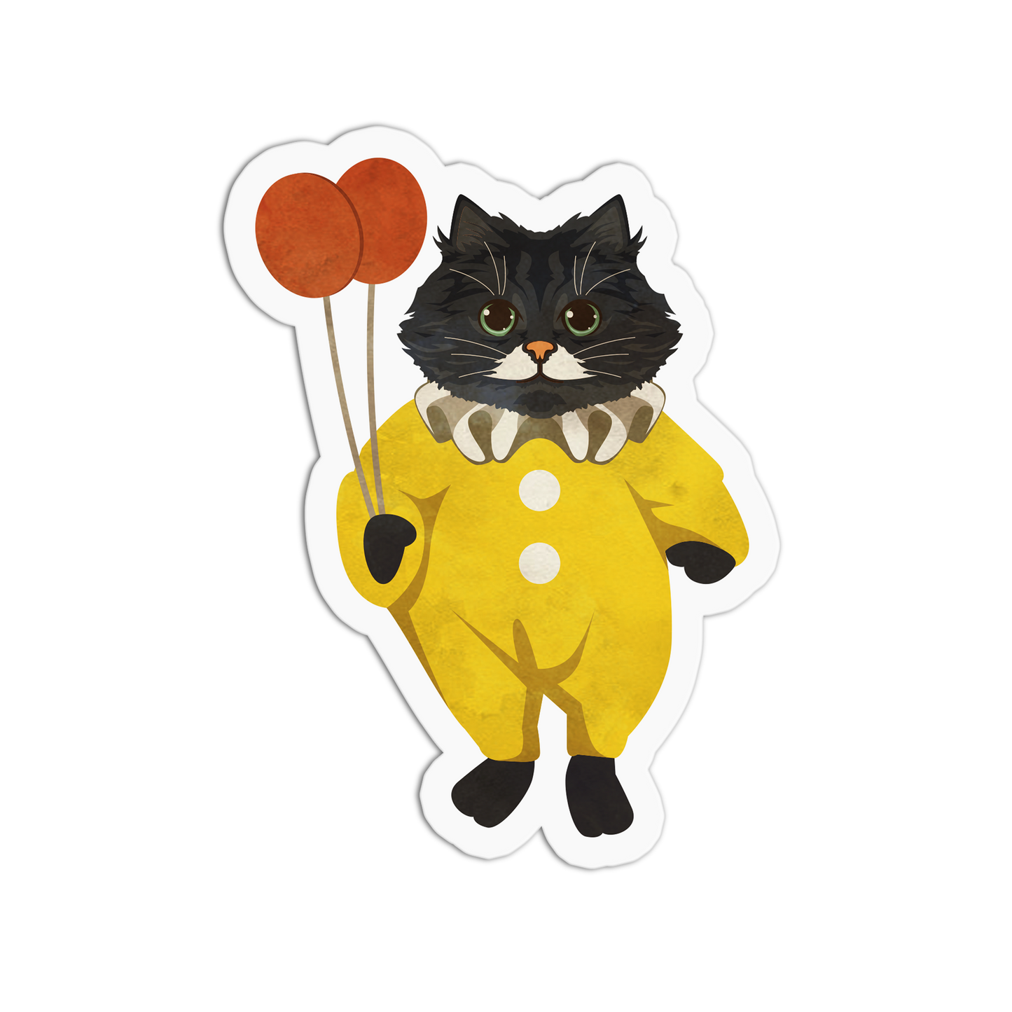 Balloon Circus Cat Sticker