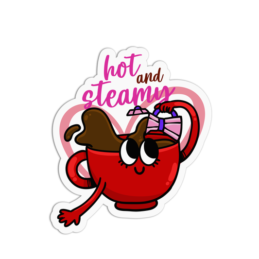 Hot And Steamy New Coffee Sticker