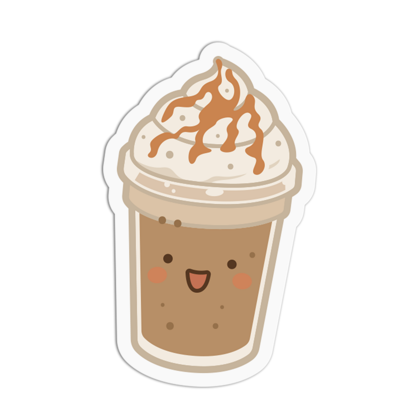 Caramel Drizzle Frappe Coffee Sticker