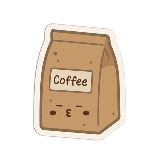 Sealed Paper Bag Coffee Sticker