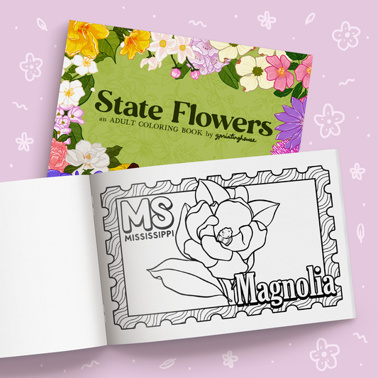 State Flowers Coloring Book