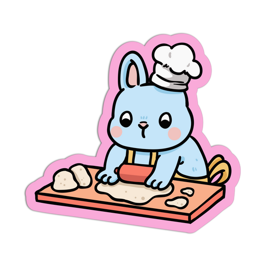 Rolling Pin Bunny Coquette Baking Stickers