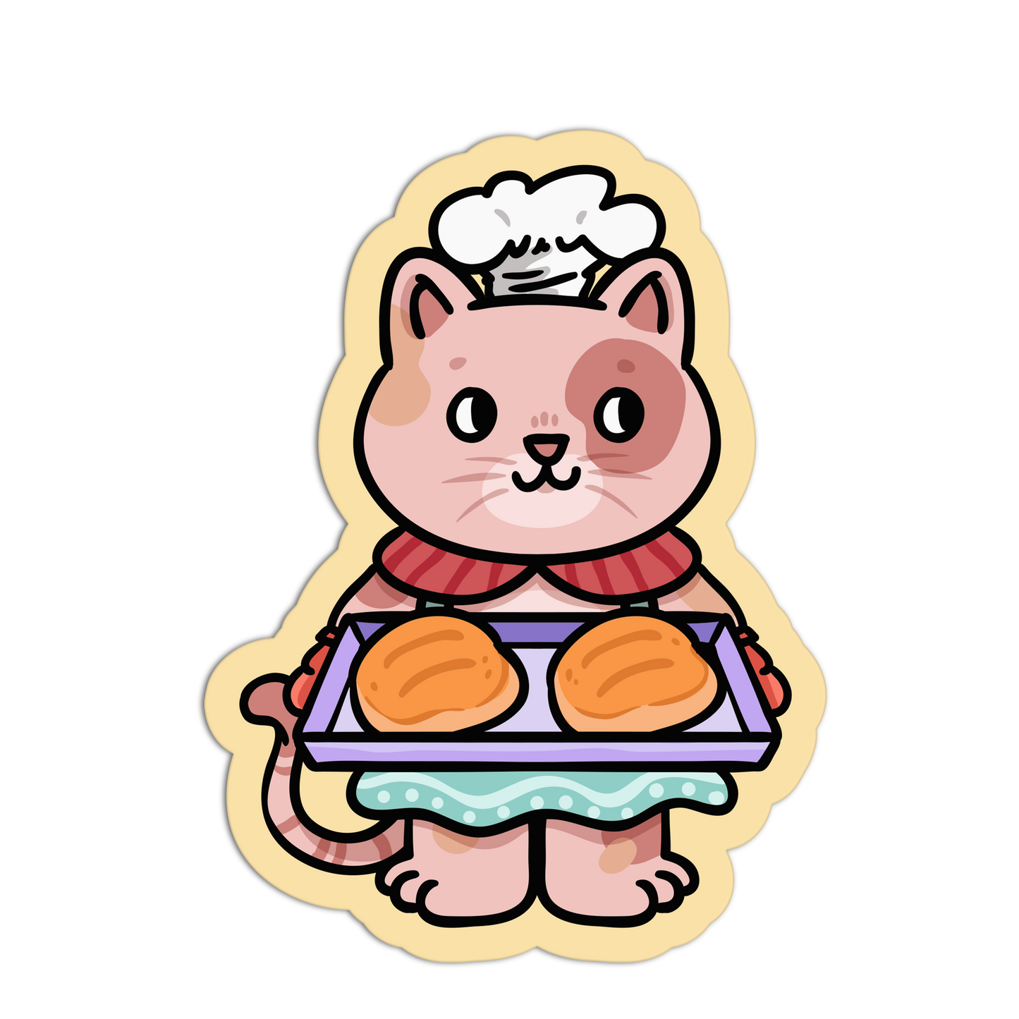 Coquette Baking Cat Stickers