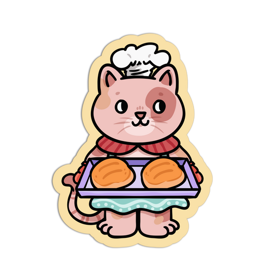 Coquette Baking Cat Stickers