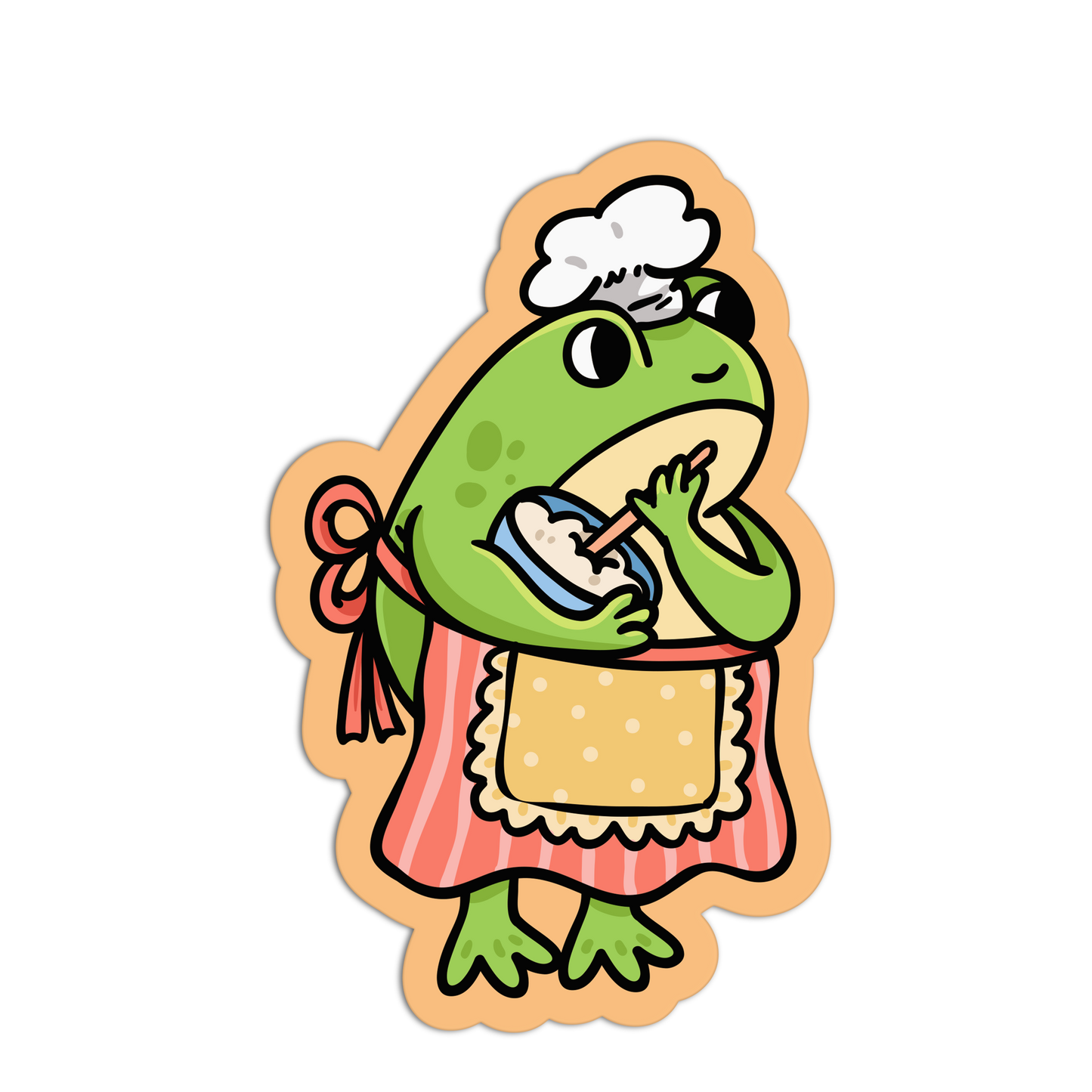 Coquette Baking Taster Frog Stickers