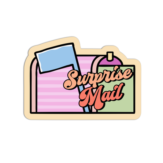 Illustration of a mailbox with 'Surprise Mail' text on a white background