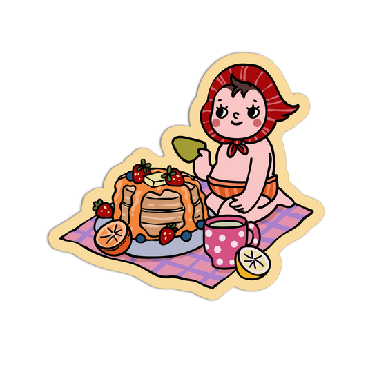 Pancake Breakfast Picnic - Coquette Animal Picnic Sticker