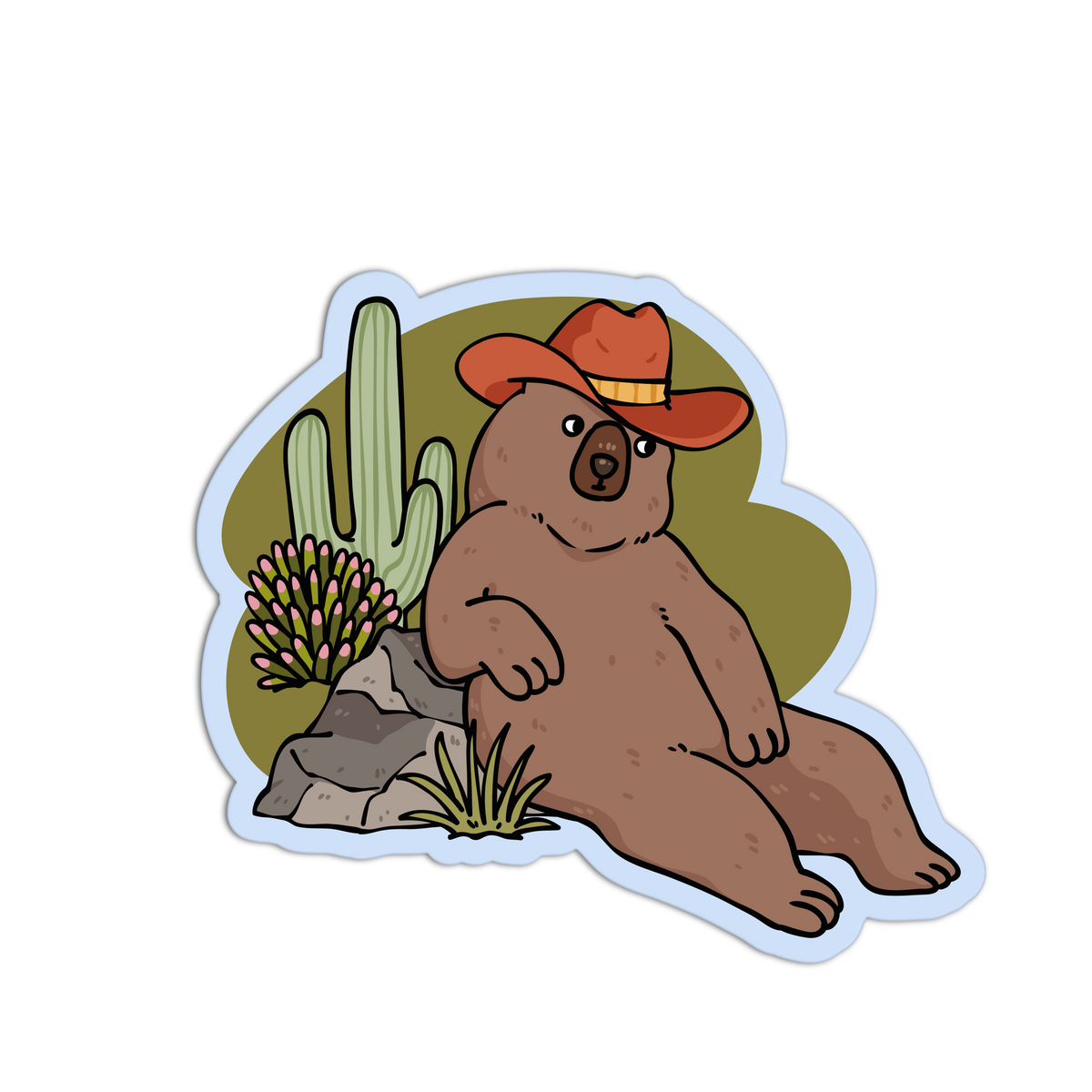 Desert Cowboy Bear Coquette Rodeo Sticker