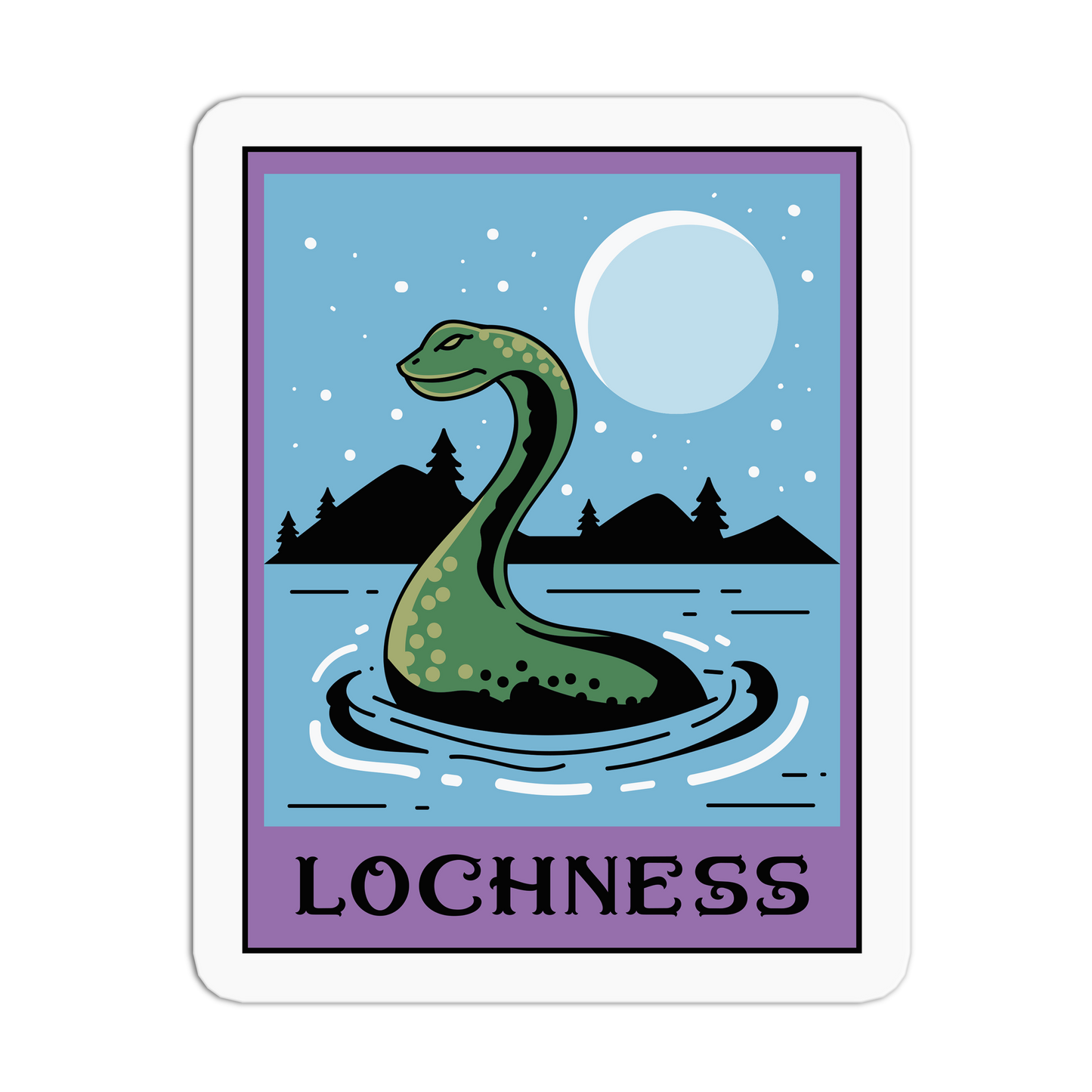 World Loch Ness Cryptid Tarot Cards Sticker