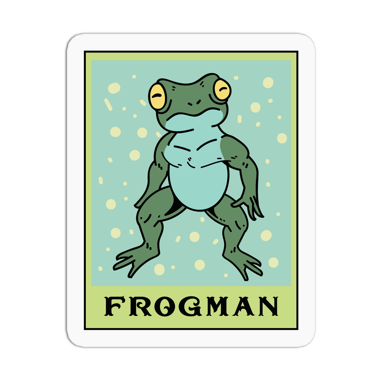 Sage Frogman Cryptid Tarot Cards Sticker