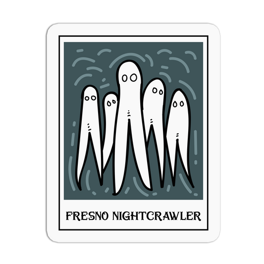 Fresno Nightcrawler Cryptid Tarot Cards Sticker
