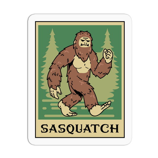Sasquatch Cryptid Tarot Cards Sticker