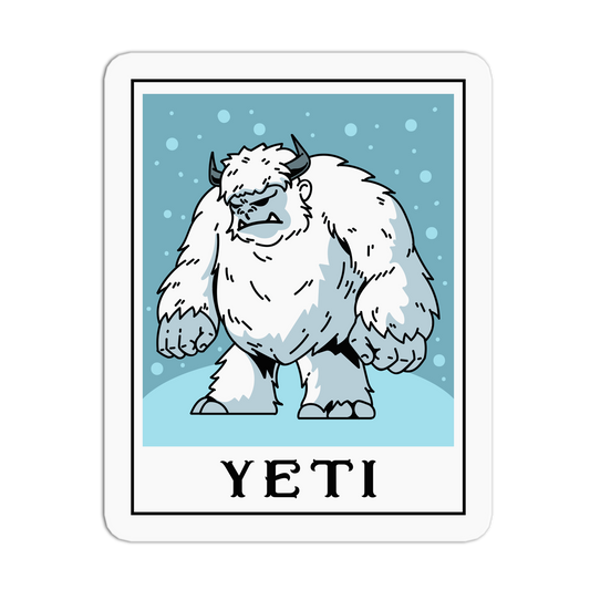 The Abominable Yeti Cryptid Tarot Cards Sticker