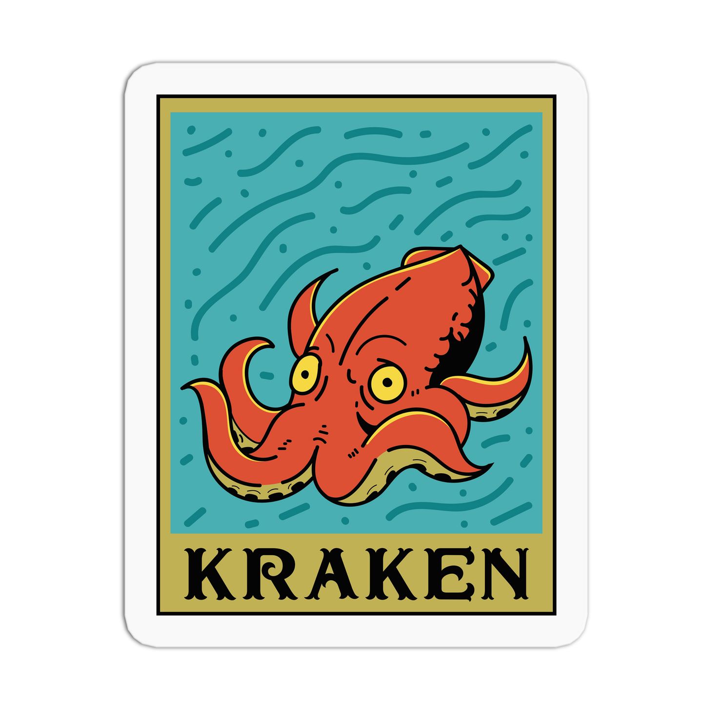 King Kraken Cryptid Tarot Cards Sticker