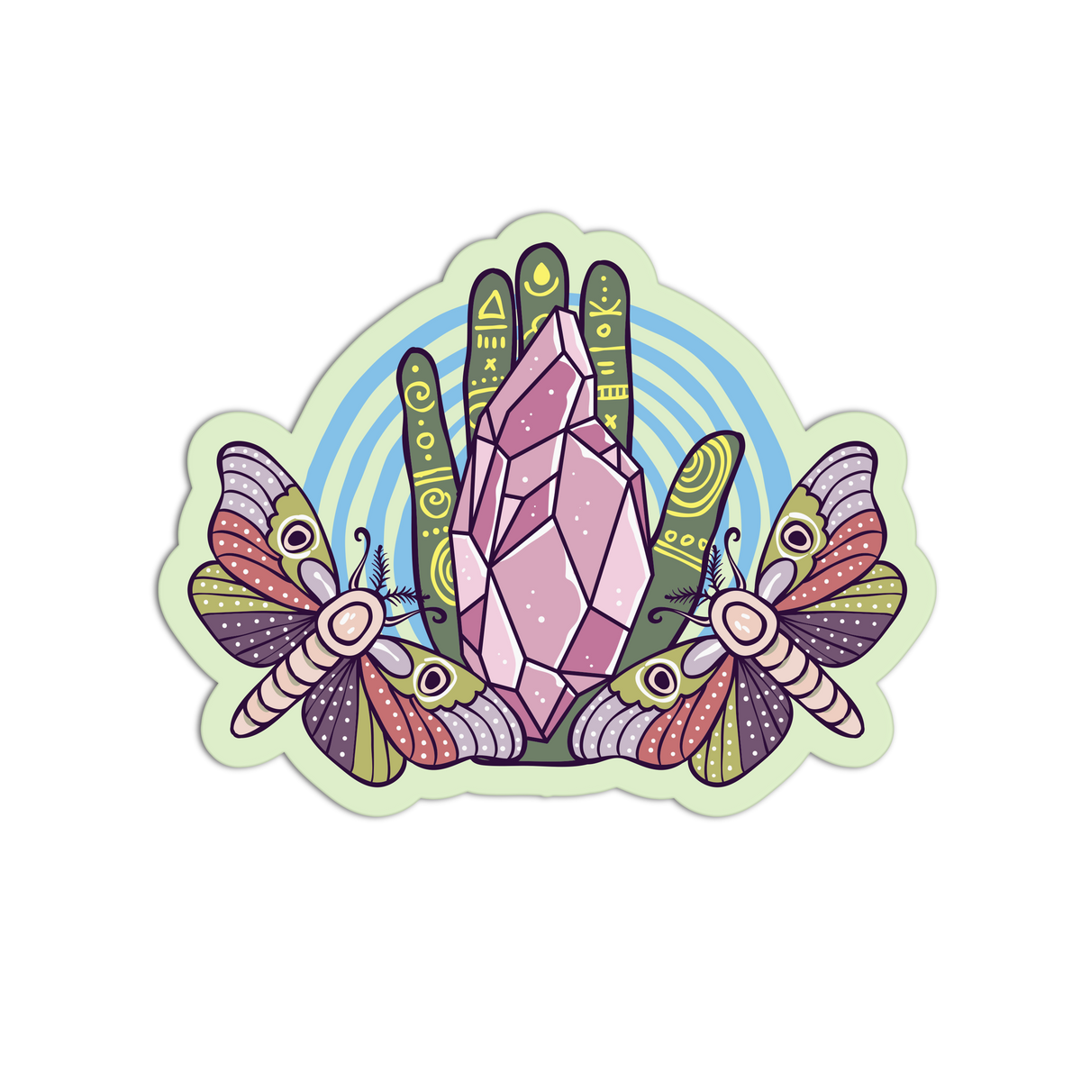 Mystic Moths - Crystal Energy Sticker