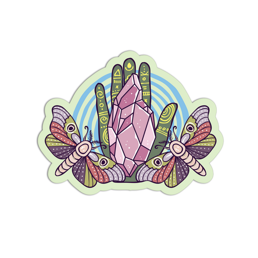 Mystic Moths - Crystal Energy Sticker