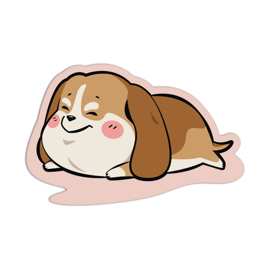Lazy Beagle Cute Dogs Sticker