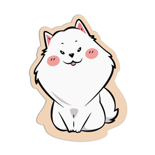 Fluffy Samoyed Cute Dogs Sticker