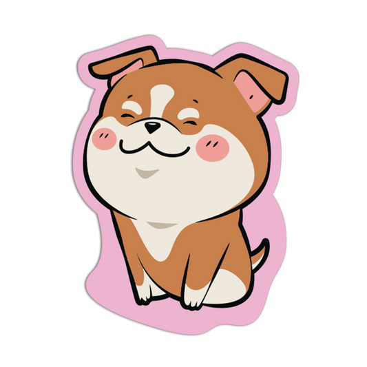 Smiley Bulldog Cute Dogs Sticker