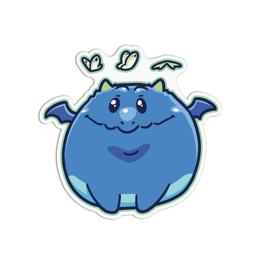 Bloop Blue Cute Dragons Stickers