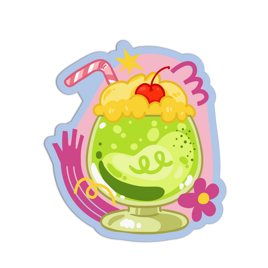 Melon Cherry Fizz Cute Drinks Sticker