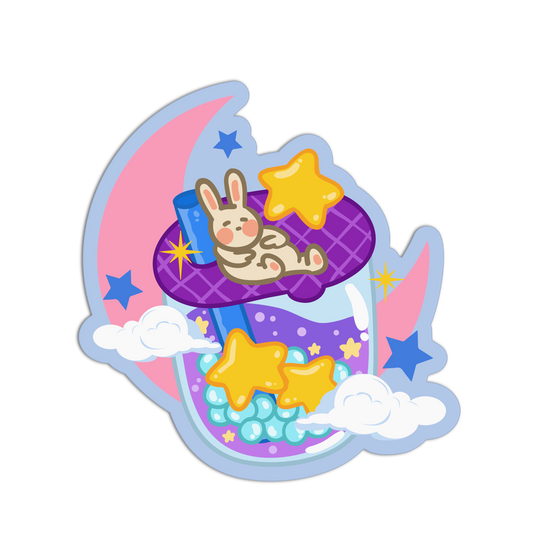 Bunny Dream Tea Cute Drinks Sticker