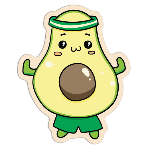 Fitness Avocado Cute Fruits Stickers