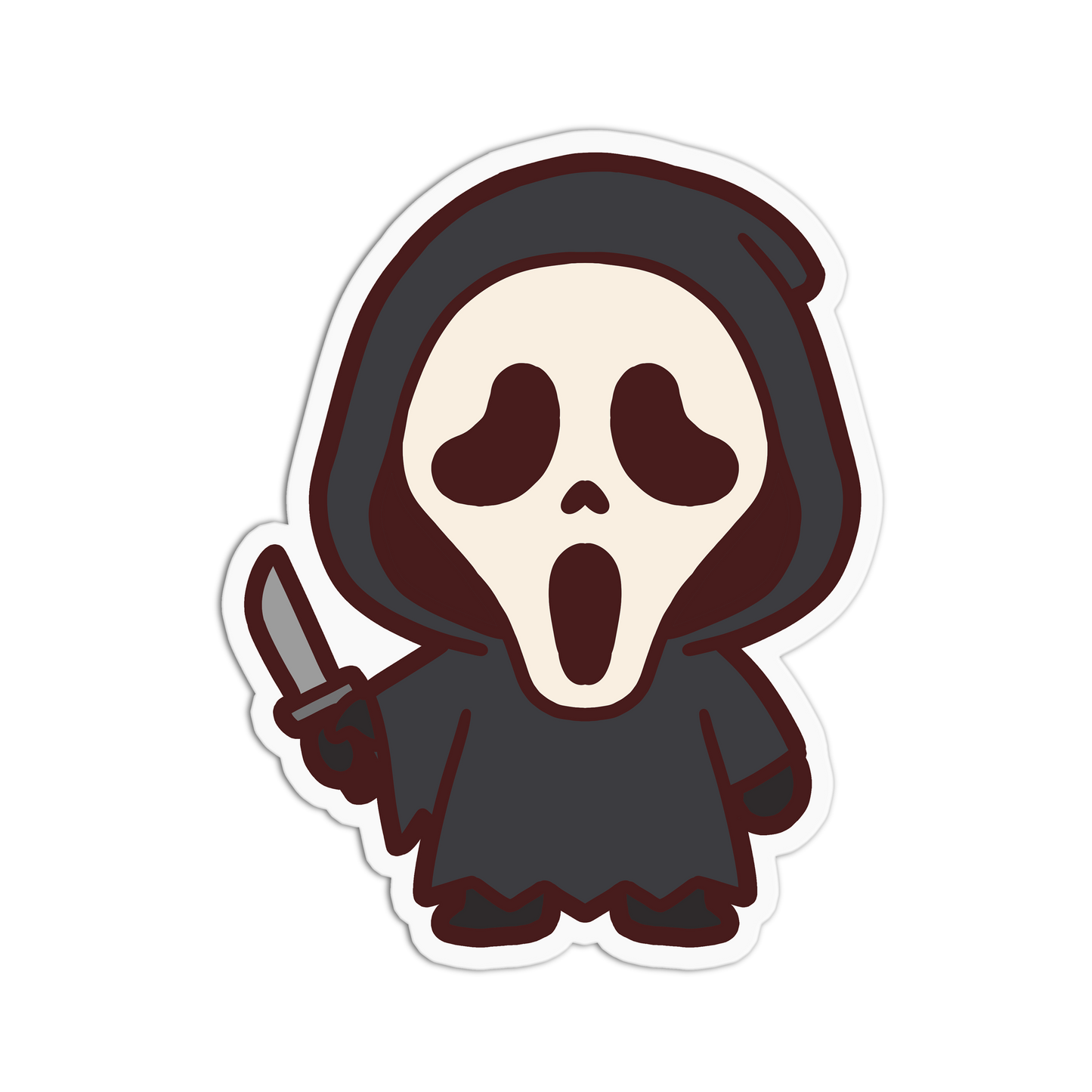 Phone-Call Ghost - Cute Horror Sticker