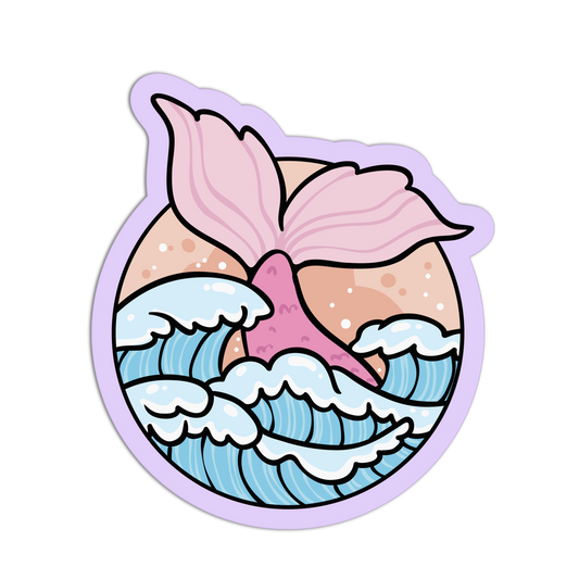 Ocean Wave - Cute Mermaid Sticker