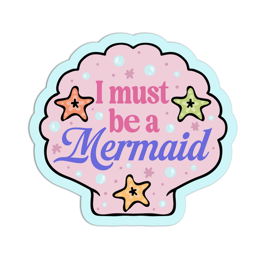 Starfish Clamshell - Cute Mermaid Sticker