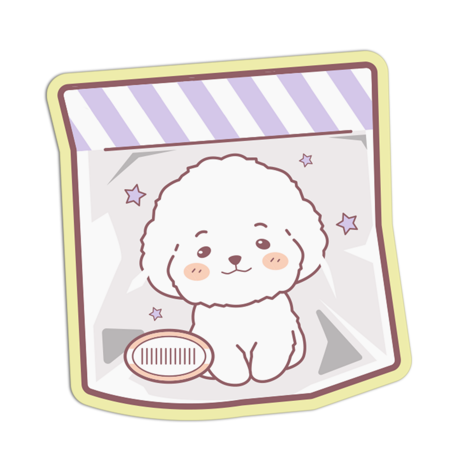 Poodle Treat Pouch Cute Packed Sticker