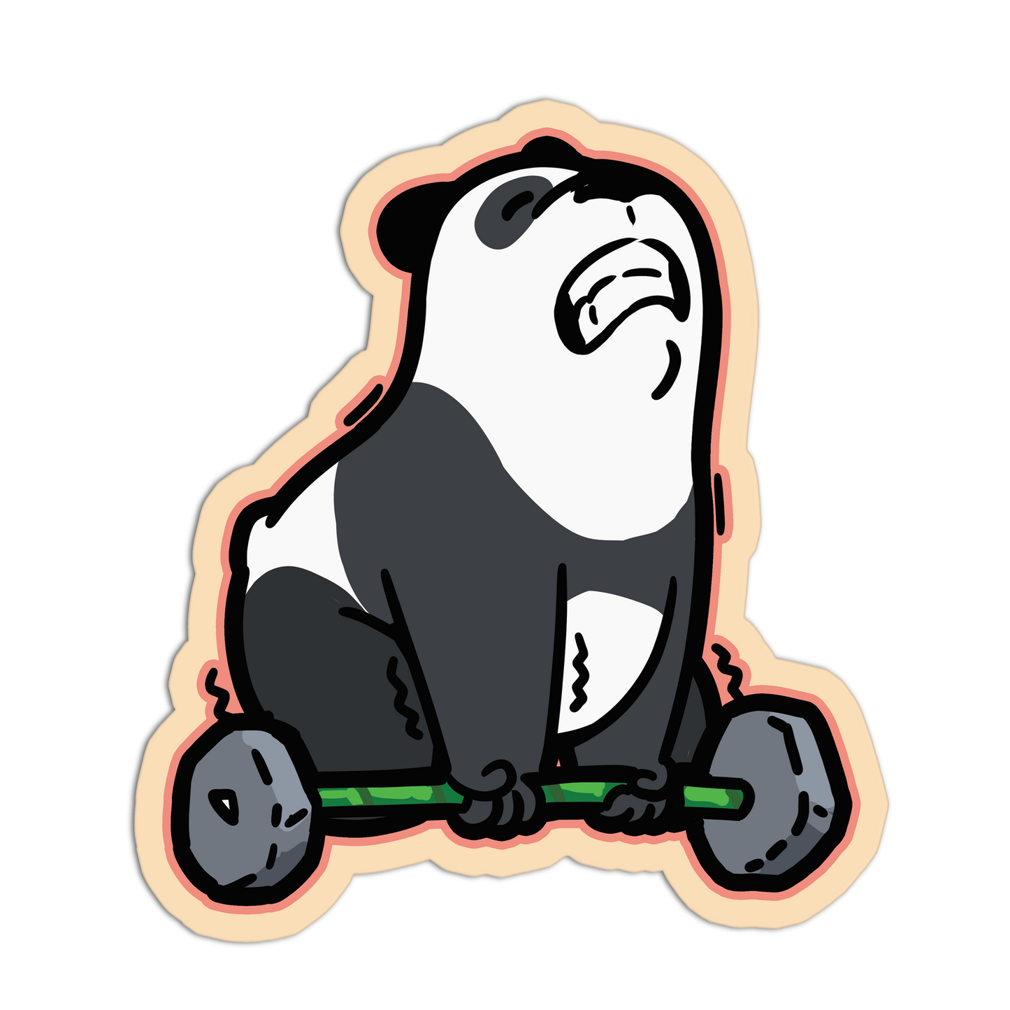 Cartoon sloth riding a skateboard with a surprised expression on a white background