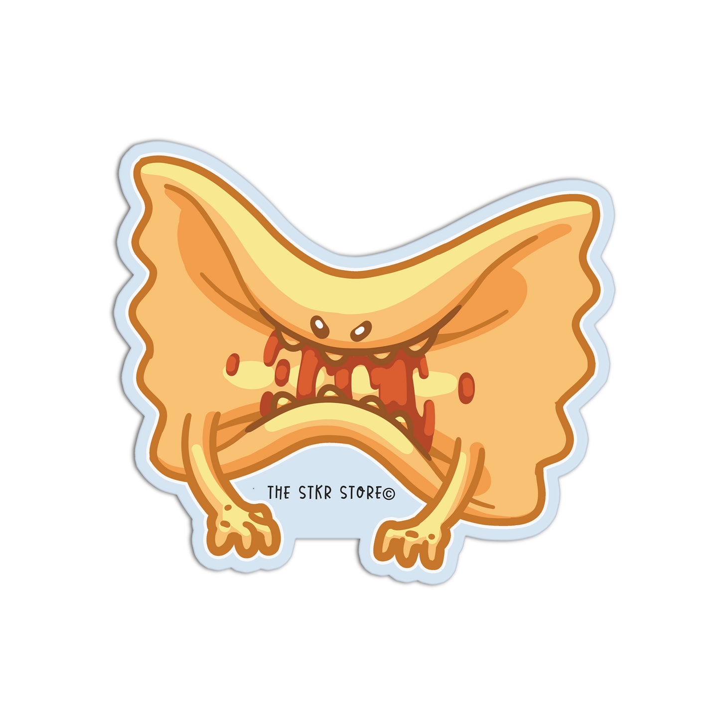 Farfalle Monster Cute Pasta Sticker