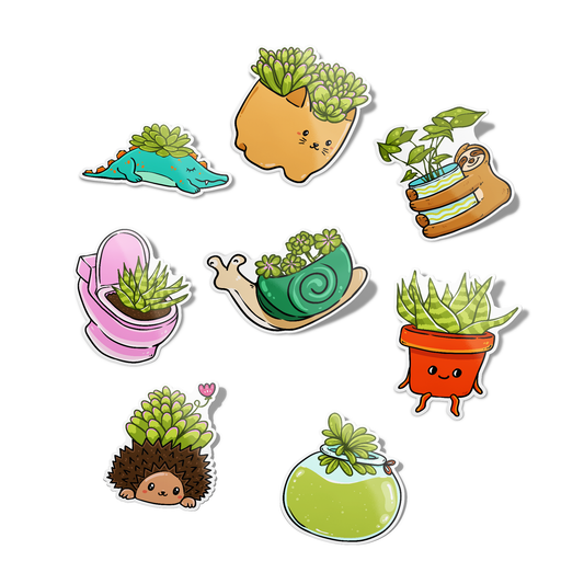 Cute Plants Collection Sticker Pack