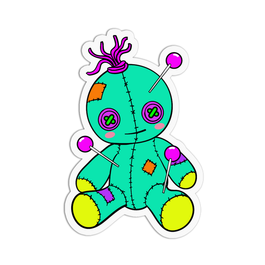 Green Patch - Cute Voodoo Dolls Sticker