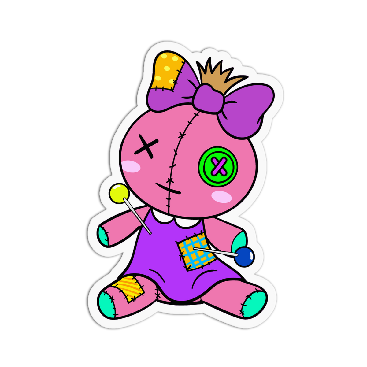 Bowtie Princess - Cute Voodoo Dolls Sticker