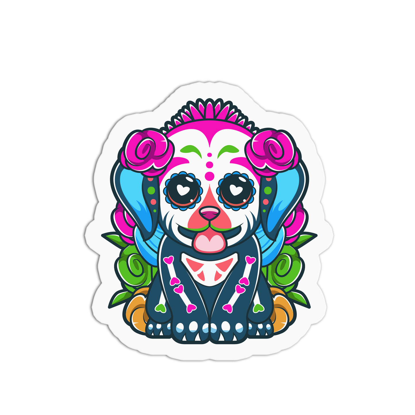 Spirit Pup Day of the Dead Stickers