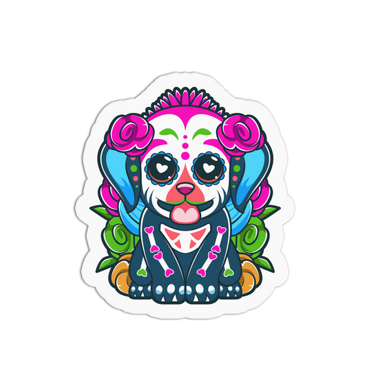Spirit Pup Day of the Dead Stickers