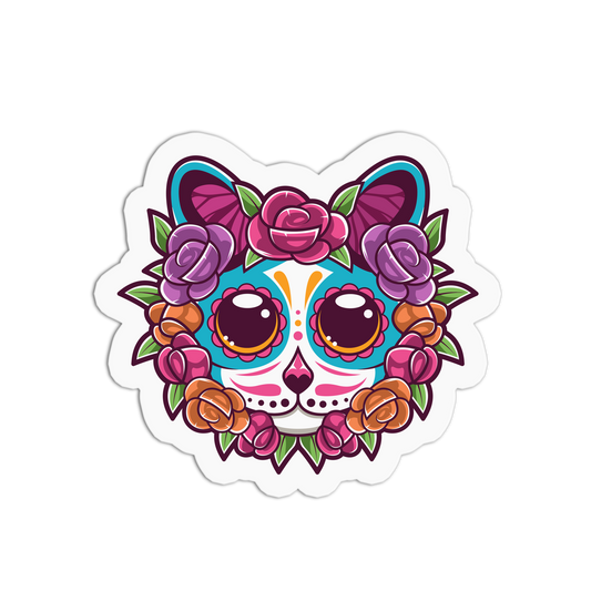 Eyed Spirit Cat Day of the Dead Stickers