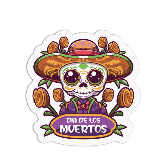 Sombrero Spirit Day of the Dead Stickers