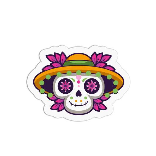 Festive Petal Day of the Dead Stickers