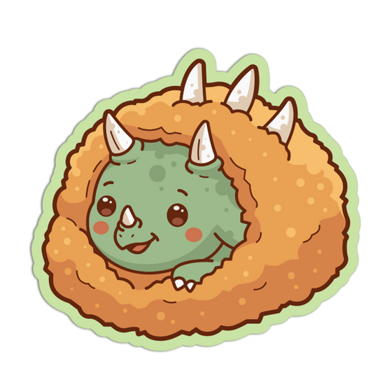 Triceratops Nugget - Dinosaur Sticker