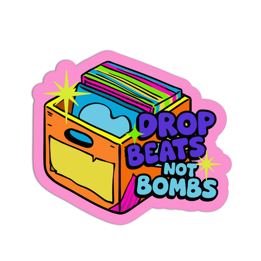 Drop Beats Not Bombs DJ Set Stickers