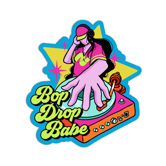 Bop Drop Babe DJ Set Stickers