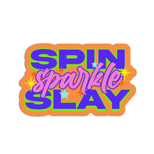 Spin Sparkle Slay DJ Set Stickers