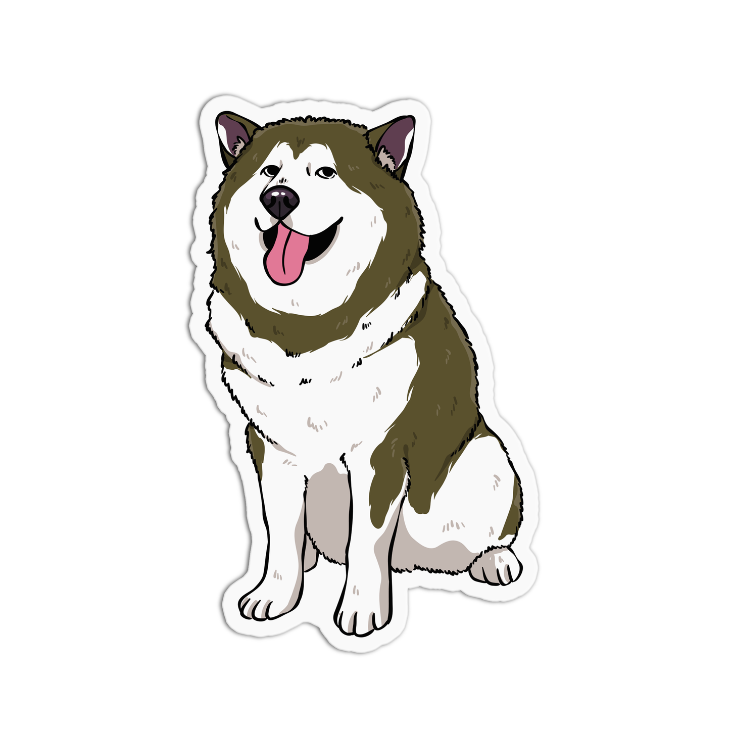 Alaskan Malamute Dog Sticker
