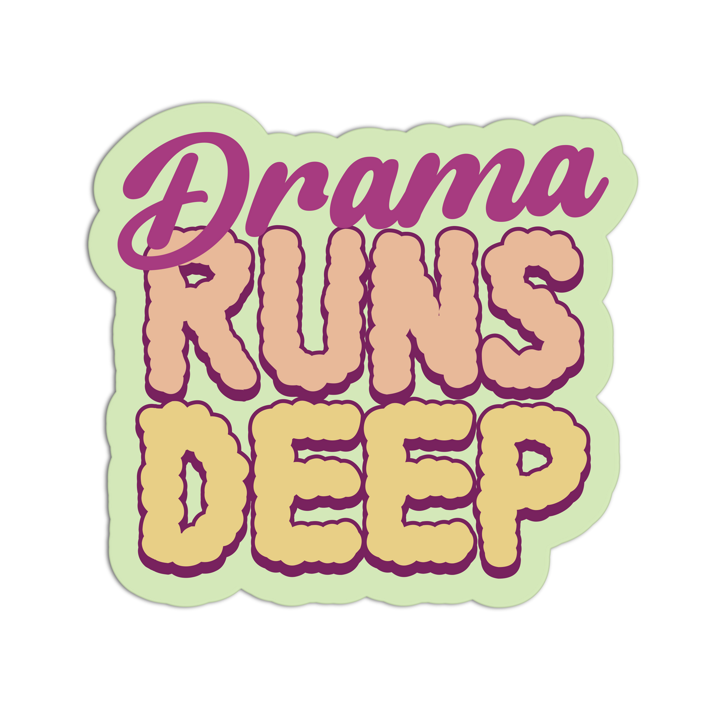 Drama Runs Deep - Drama Queen Stickers