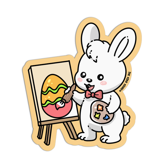 Artist Bunny - Easter Bunny Sticker