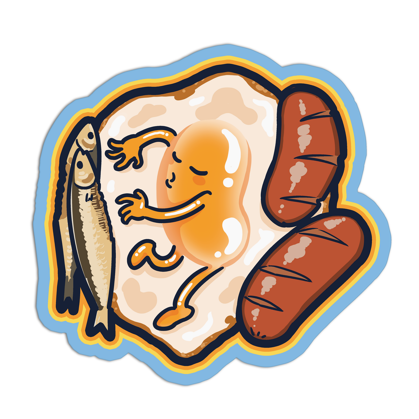Full Plate with Breakfast Egg Stickers