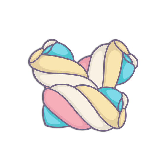 Colorful knot design on a white background